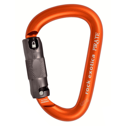 Rock Exotica Pirate Auto Lock Carabiner, Gold