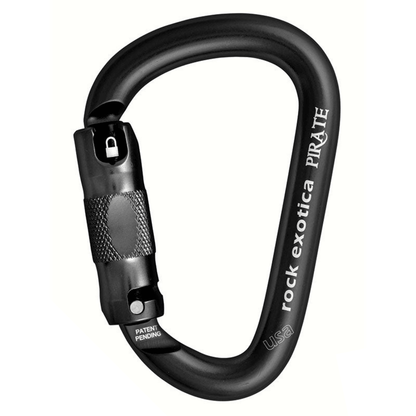 Rock Exotica Pirate Auto Lock Carabiner, Gold