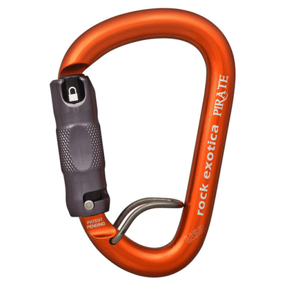 Rock Exotica Pirate WireEye Carabiner, Orange, Auto