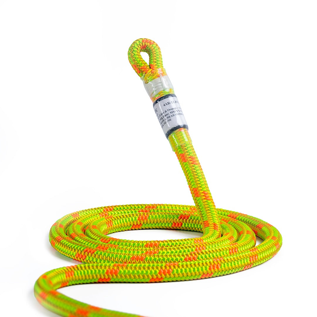 Pelican Arborist-PRO 11.8mm x 200', Yellow/Lime-Orange, Two Tight Eye Splices