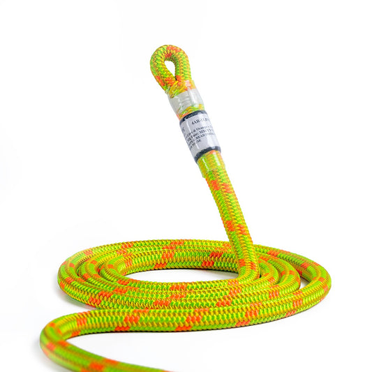 Pelican Arborist-PRO 11.8mm x 200', Yellow/Lime-Orange, Two Tight Eye Splices