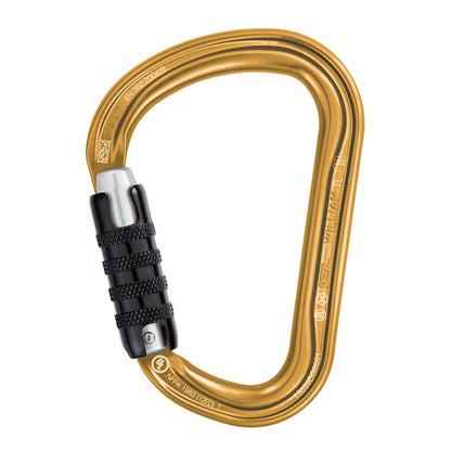 Petzl William Triact-Lock HMS Carabiner, Gold 25kN