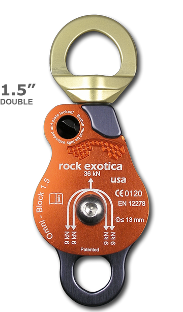 Rock Exotica Omni Swivel Block Pulley, Single