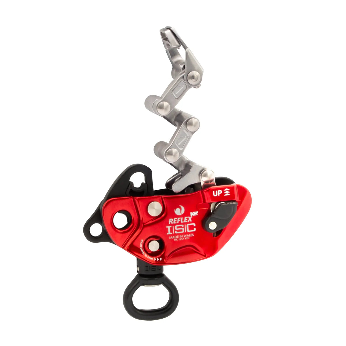 ISC REFLEX V2 Mechanical Hitch, red, with redesigned upper links and swivel eye